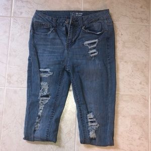 Denim jeans mid rise skinny